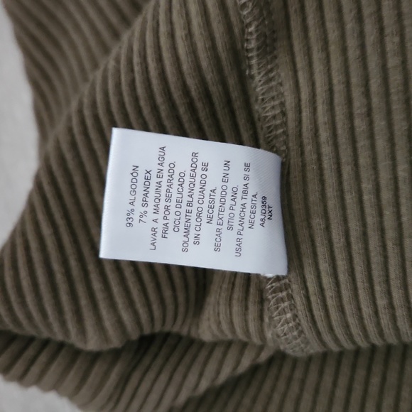 Derek Heart Olive Green Ribbed Tank Top Knit Dress Calico Buttons Womens S - Picture 12 of 12